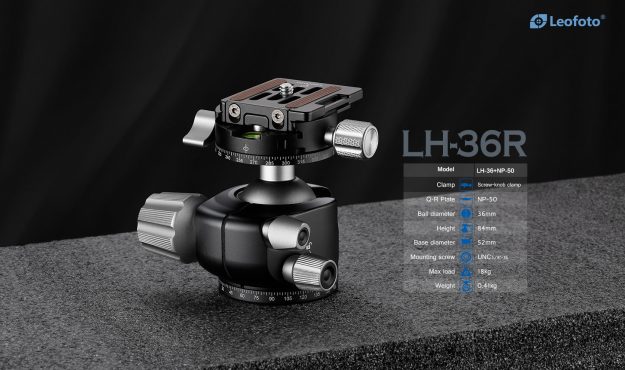 LH-36R,RH-1L,雙全景夾座,低重心球形雲台